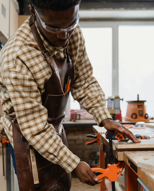 Carpenter doing woodworks